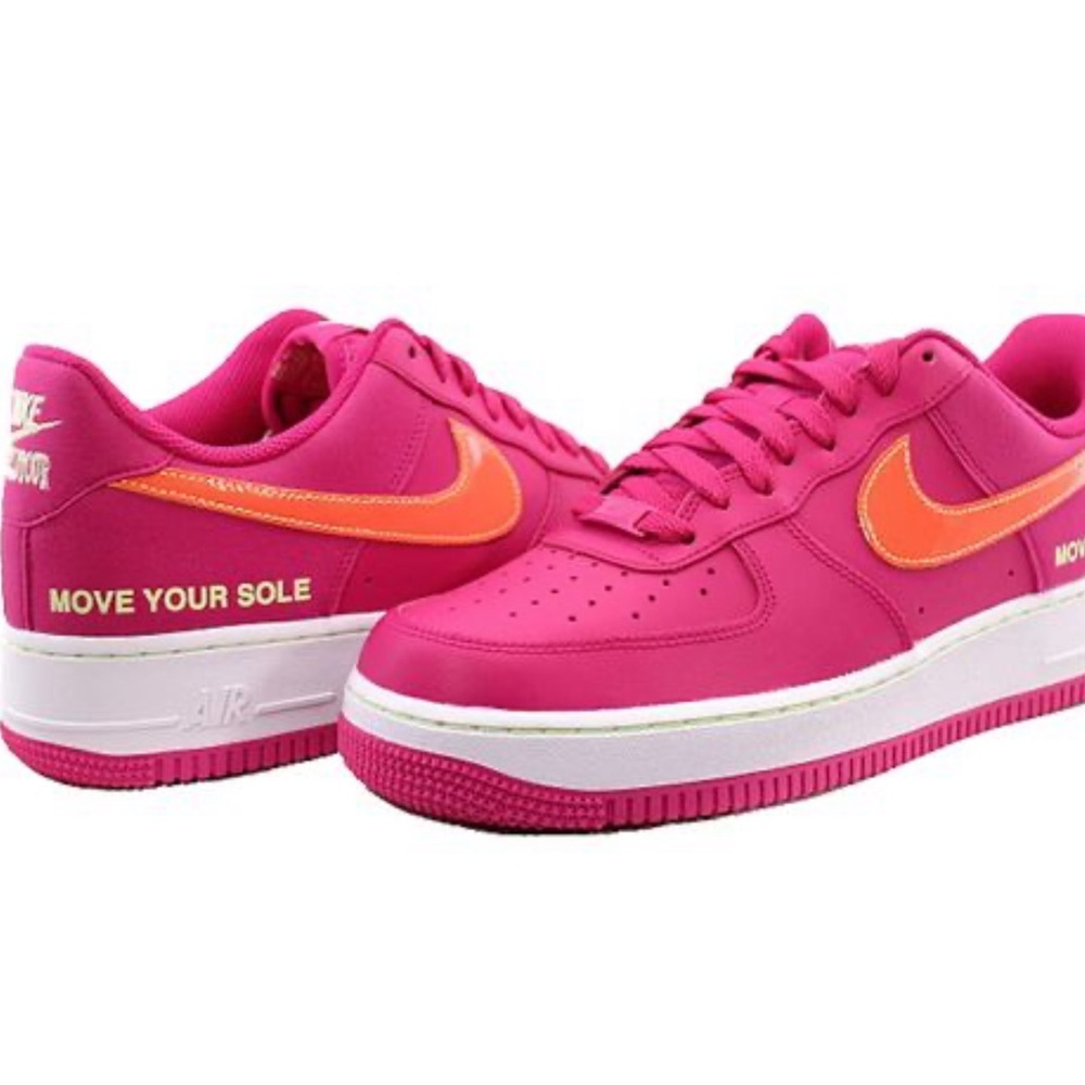 Nike Men’s Air Force 1 ‘07 an20 Sneakers, Fireberry, Lime & Orange, size 10.5